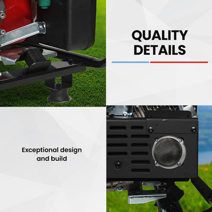 GENPOWER 8.5kW Peak 7.2kw Open Frame Inverter Generator, Push-Button Start, 2x15A, 1x32A, 20L Tank, Wheels, RCD, Portable, Backup.