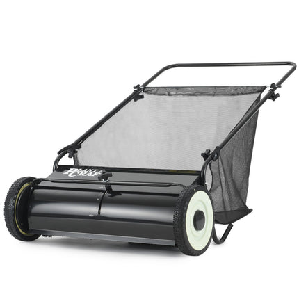 PlantCraft Push Lawn Sweeper, 26" Wide Leaf and Grass Clipping Collector.
