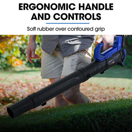 POWERBLADE 20V Leaf Blower & Line Trimmer / Edger Combo, Kit with 4.0Ah Battery & Fast Charger.