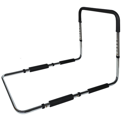 Equipmed Bed Assist Adjustable Hand Rail Support Aid for Seniors, 125kg Capacity, Bedside with Soft Grip Handle.