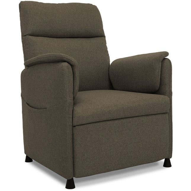 FORTIA Electric Armchair Recliner, Single Fabric Chair, Biege.