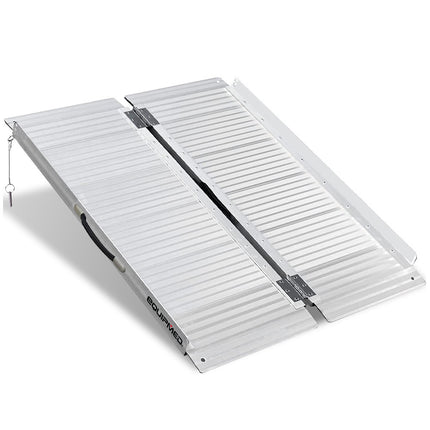 EQUIPMED 91cm Portable Folding Aluminium Access Ramp, 272kg Rated, for Wheelchair, Mobility Scooter, Rollator.