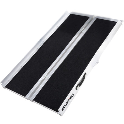 EQUIPMED 91cm Portable Folding Aluminium Access Ramp, 272kg Rated, for Wheelchair, Mobility Scooter, Rollator.