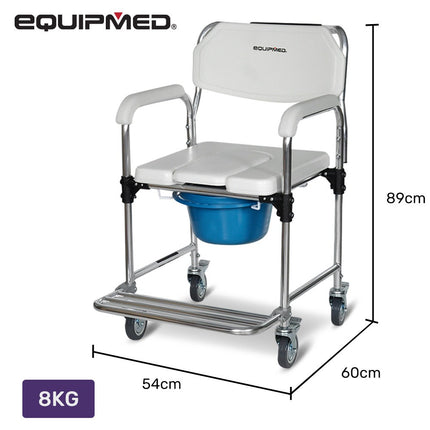Equipmed 123cm Portable Folding Aluminium Access Ramp, 272kg Rated, Black Ultra-Grip, for Wheelchair, Mobility Scooter.