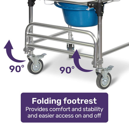 Equipmed 123cm Portable Folding Aluminium Access Ramp, 272kg Rated, Black Ultra-Grip, for Wheelchair, Mobility Scooter.