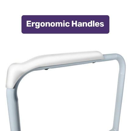 Equipmed Over Toilet Support Frame Safety Grab Aid Rail, 125kg Capacity, Adjustable Height and Width.