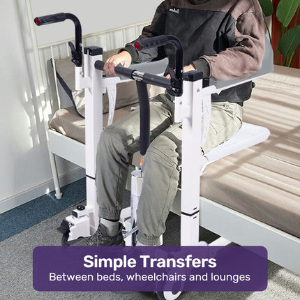 Equipmed Electric Adjustable Bed Backrest, German-Engineered Power Lifting Back Support with Remote Control, Full Length, Grey.