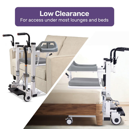Equipmed Electric Adjustable Bed Backrest, German-Engineered Power Lifting Back Support with Remote Control, Full Length, Grey.