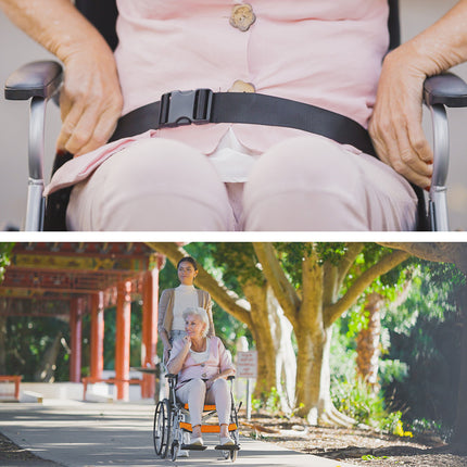 EQUIPMED Folding Aluminium Wheelchair, 20" Wheels, Park Brakes, 100kg Capacity, Orange.