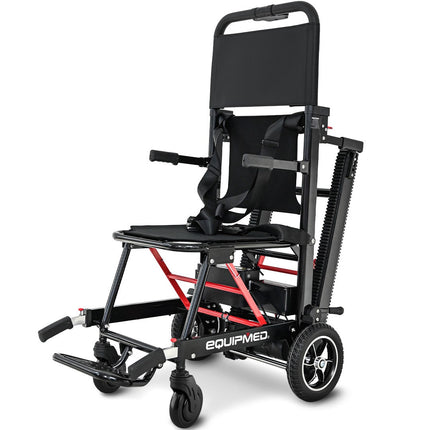 EQUIPMED Electric Stair Climbing Wheelchair, 169kg Load Capacity, 46 Steps/min, Aluminium Alloy, Foldable.