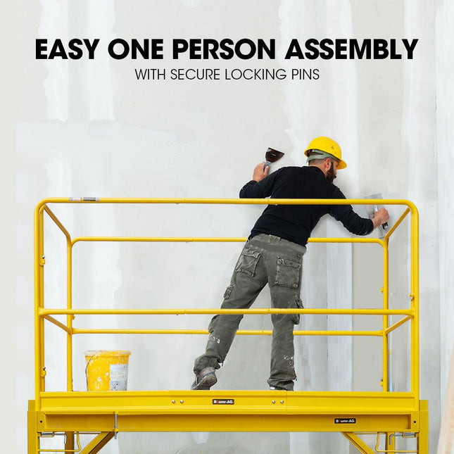 Baumr-AG Safety Guard Rail for Adjustable Mobile Scaffold.