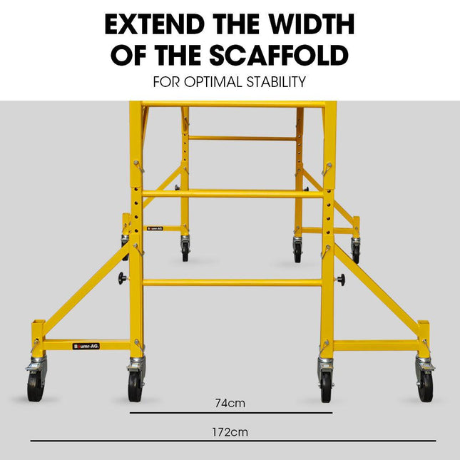 Baumr-AG Outrigger Wheel Set for Adjustable Mobile Scaffolding, 4pc.
