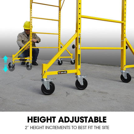 Baumr-AG Outrigger Wheel Set for Adjustable Mobile Scaffolding, 4pc.
