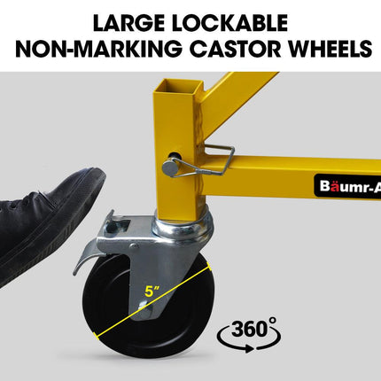 Baumr-AG Outrigger Wheel Set for Adjustable Mobile Scaffolding, 4pc.