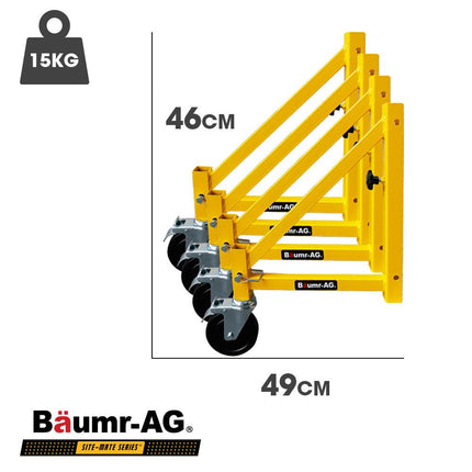 Baumr-AG Outrigger Wheel Set for Adjustable Mobile Scaffolding, 4pc.
