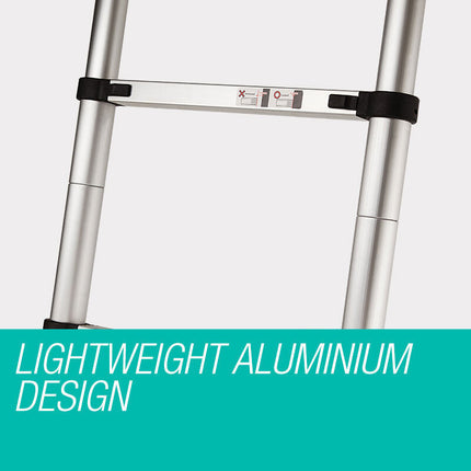 Bullet 2m Telescopic Aluminium Ladder Alloy Extension Extendable Steps.