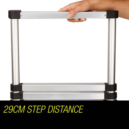Bullet 3.8m Telescopic Aluminium Ladder Alloy Extension Extendable Steps Multi Portable.