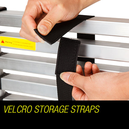 Bullet 3.8m Telescopic Aluminium Ladder Alloy Extension Extendable Steps Multi Portable.