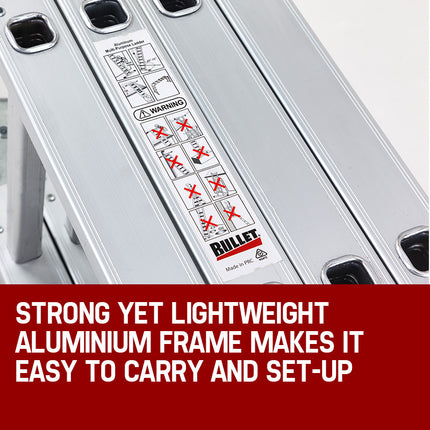 BULLET Pro 4.7m Multi-Purpose Ladder Aluminium Extension Folding Adjustable Step.