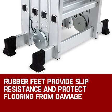 BULLET Pro 4.7m Multi-Purpose Ladder Aluminium Extension Folding Adjustable Step.