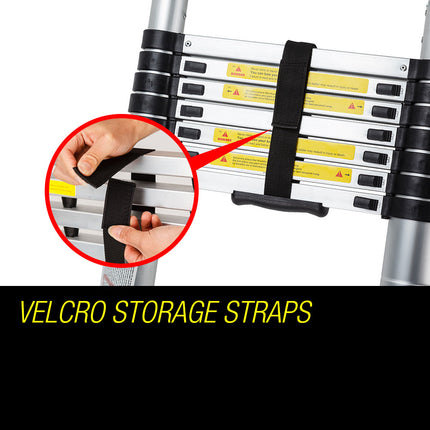 Bullet 5m Telescopic Aluminium Multipurpose Ladder Extension Alloy Step.