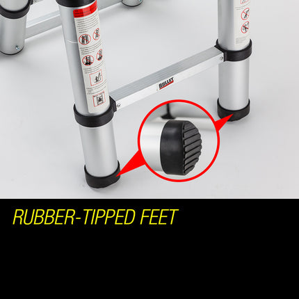 Bullet 5m Telescopic Aluminium Multipurpose Ladder Extension Alloy Step.