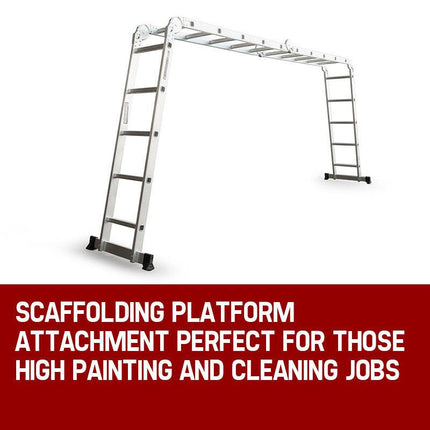 Bullet 5.8m Multipurpose Ladder Aluminium Extension Folding Adjustable Step.