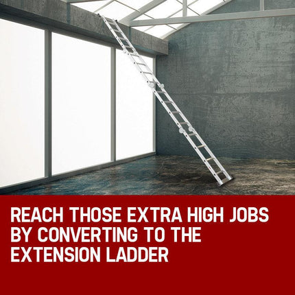 Bullet 5.8m Multipurpose Ladder Aluminium Extension Folding Adjustable Step.