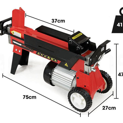 BAUMR-AG 6 Ton Electric Log Splitter 6T Hydraulic Firewood Wood Timber Block Cutter Small Machine.