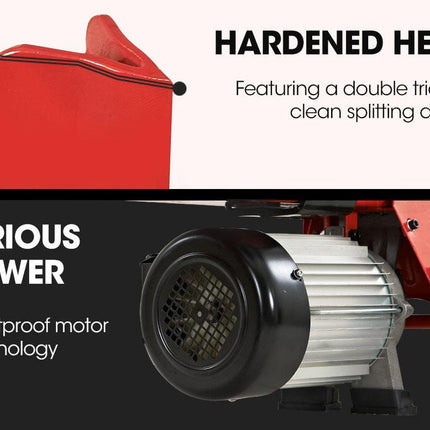 BAUMR-AG 6 Ton Electric Log Splitter 6T Hydraulic Firewood Wood Timber Block Cutter Small Machine.