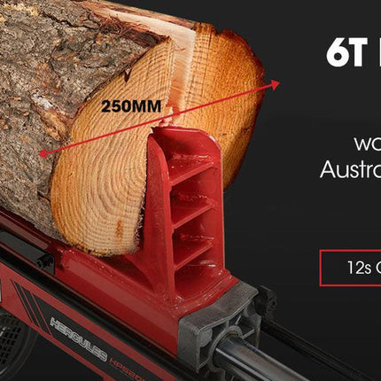 BAUMR-AG 6 Ton Electric Log Splitter 6T Hydraulic Firewood Wood Timber Block Cutter Small Machine.
