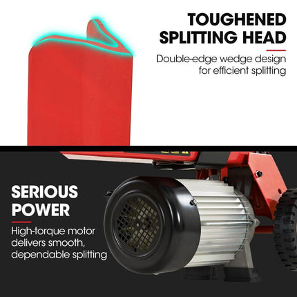 Baumr-AG 9 Ton Electric Log Splitter 9T Wood Cutter Hydraulic Fire Wood Block Axe Small Machine.