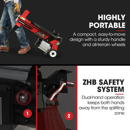 Baumr-AG 9 Ton Electric Log Splitter 9T Wood Cutter Hydraulic Fire Wood Block Axe Small Machine.