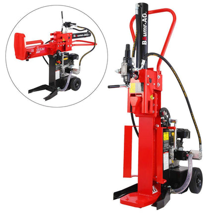 BAUMR-AG 20 Tonne Petrol Hydraulic Wood Log Splitter, Horizontal and Vertical Logsplitter - HPS500.