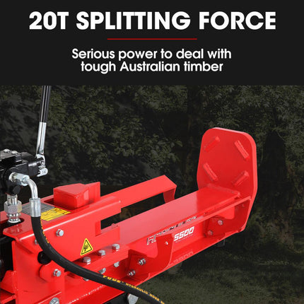 BAUMR-AG 20 Tonne Petrol Hydraulic Wood Log Splitter, Horizontal and Vertical Logsplitter - HPS500.