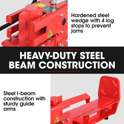 BAUMR-AG 20 Tonne Petrol Hydraulic Wood Log Splitter, Horizontal and Vertical Logsplitter - HPS500.