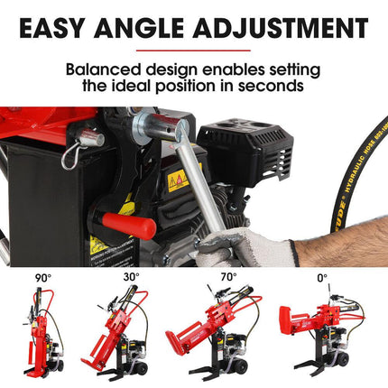 BAUMR-AG 20 Tonne Petrol Hydraulic Wood Log Splitter, Horizontal and Vertical Logsplitter - HPS500.