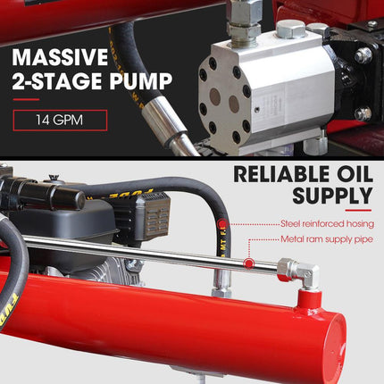 Baumr-AG 20 Tonne Hydraulic Petrol Log Splitter 8HP Wood Firewood Cutter - HPS600.