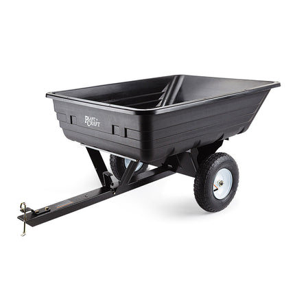 PLANTCRAFT 400LBS Poly Dump Cart Garden Tip Trailer Tray Tow Quad ATV Ride.