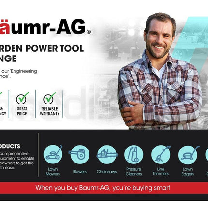 Baumr-AG 31CC Lawn Edger Petrol 4 Stroke Garden Grass Weed Trimmer Blade Cutting.