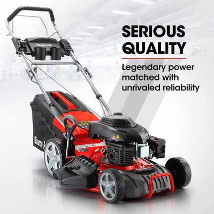 Baumr-AG Lawn Mower 18 220cc Petrol Self-Propelled Push Lawnmower 4-Stroke.