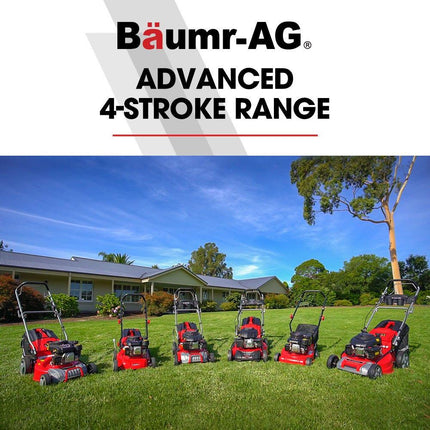 BAUMR-AG 18" 150cc Self Propelled Lawn Mower, 7 Height, Steel Deck, Cup Holders, 4-Stroke Petrol Lawnmower - 740SX.
