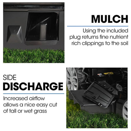POWERBLADE 20" 200cc Self-Propelled Lawn Mower, Electric Start, 7 Height, Steel Deck, Deck Wash Port, OHV 4-Stroke Petrol - VS950.