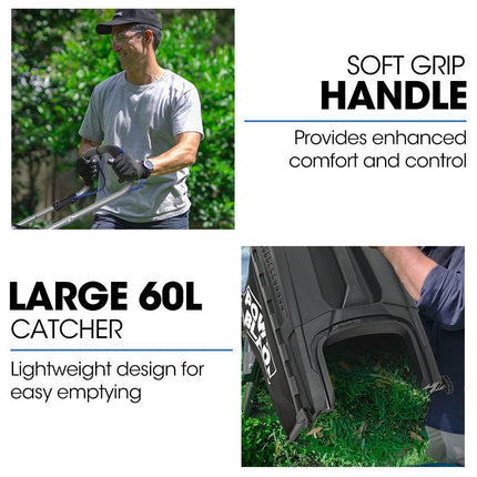 PowerBlade 20" 200cc Self-Propelled Lawn Mower, 7 Height, Steel Deck, Deck Wash Port, OHV 4-Stroke Petrol - VS900.