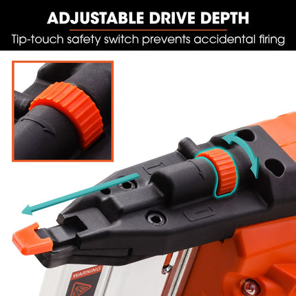 UNIMAC CLS400 20-50mm 16ga Finishing Nail Gun, Cordless 20V Lithium Nailer Kit.