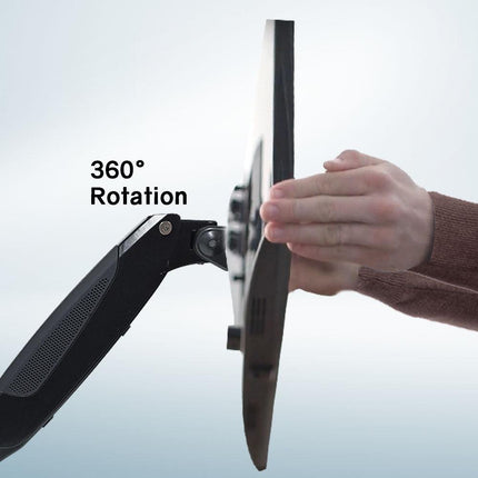 FORTIA Triple Computer Monitor Mount Stand for Desk with 3 Adjustable Arm Holder for 15 to 32 inch Displays.
