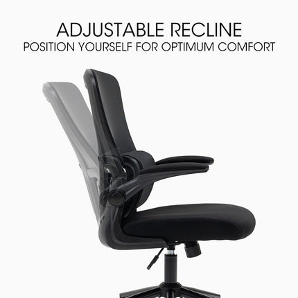 FORTIA Ergonomic Mesh Office Chair Computer Seat Adjustable Recline, Black.