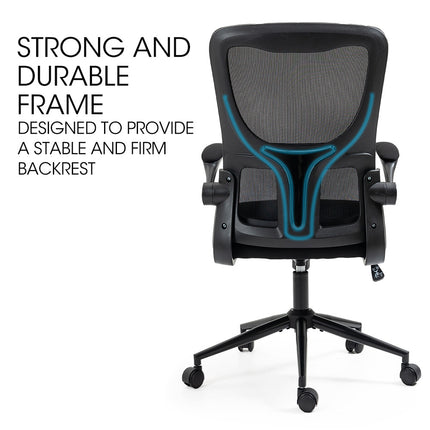 FORTIA Ergonomic Mesh Office Chair Computer Seat Adjustable Recline, Black.