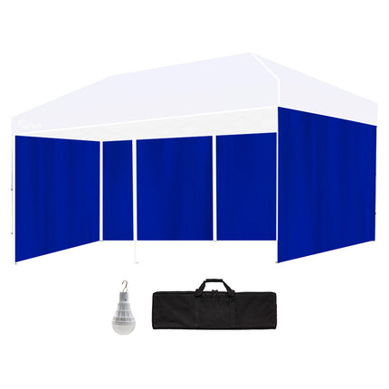RED TRACK Accessory Pack for 6x3m Navy Blue Gazebo, includes Walls, Wheeled Carry Bag, Rechargeable USB Lamp.