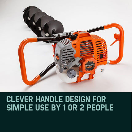 Baumr-AG Post Hole Digger 62CC Posthole Earth Auger Fence Borer Petrol Drill Bit.